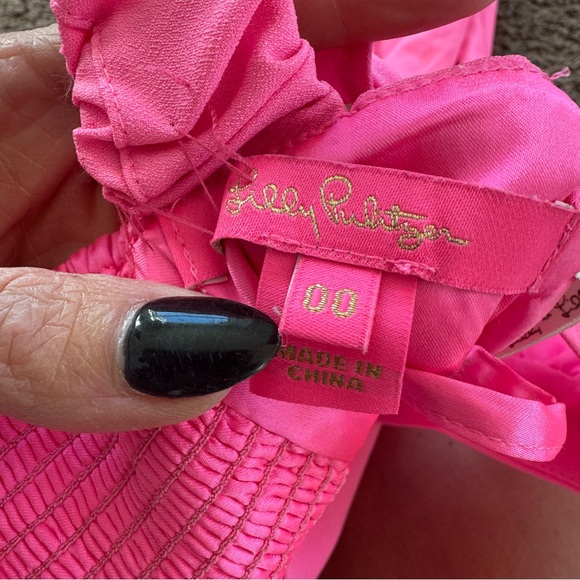 Lilly Pulitzer Eppley Neon Pink Jumpsuit Barbie Sleeveless Size XS 00 $228 - Picture 7 of 15